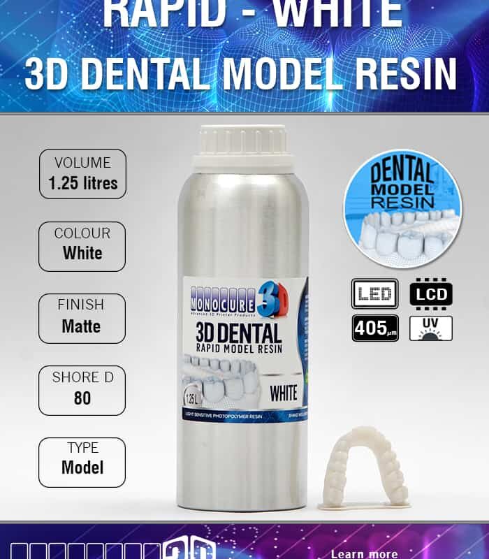 Resin Monocure Rapid dental 1.25L bela (white)