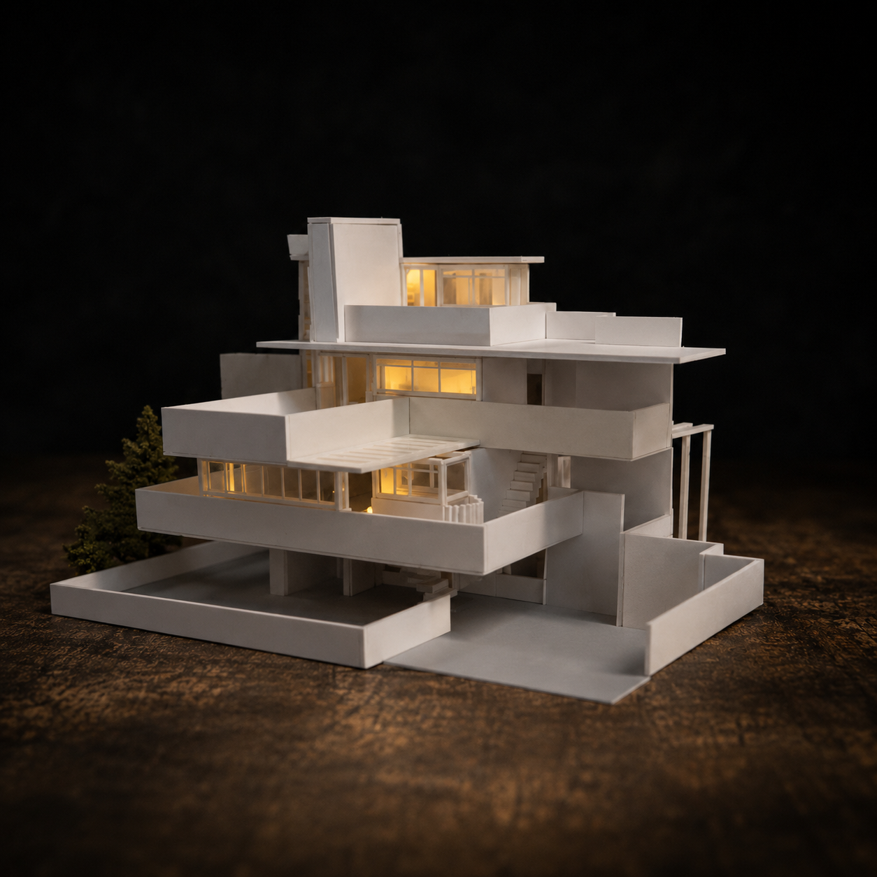 Laserski sečen drveni arhitektonski model